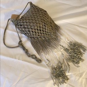 Earthbound Fringed Macramé Bag